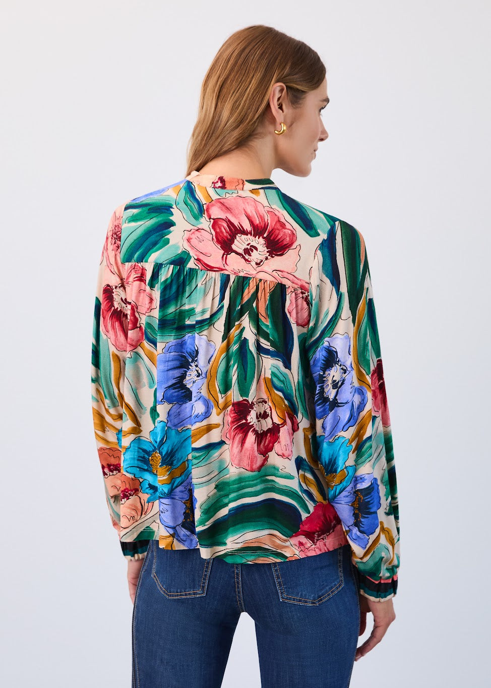 Long Sleeve Border Stripped Top