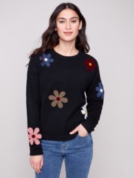 Plush Flower Sweater