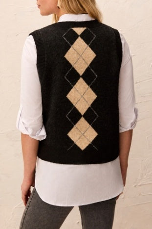 Sweater Vest With Button