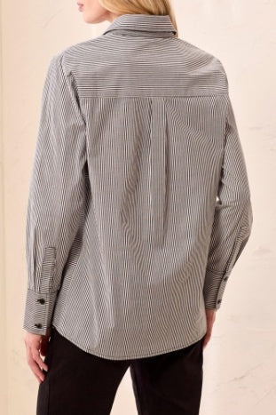 Long Sleeve Button Front Shirt With Side Panels