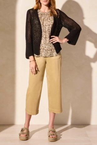 Bell Sleeve Open Stitch Cardigan