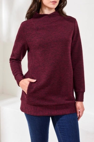 Long Sleeve Tunic Sweater With Pockets