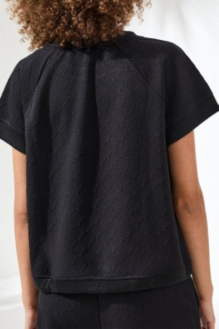 Crew Neck Top With Drawstring