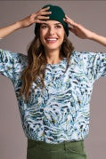 Soft Yarn 3/4 Sleeve Crew Neck Sweater