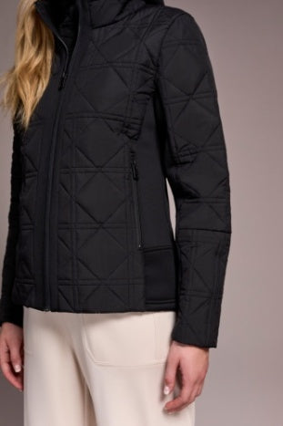 Long Sleeve Puffer Jacket With Removable Hood