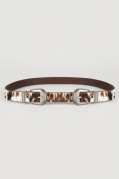 Billy Cow Print Buckle Belt