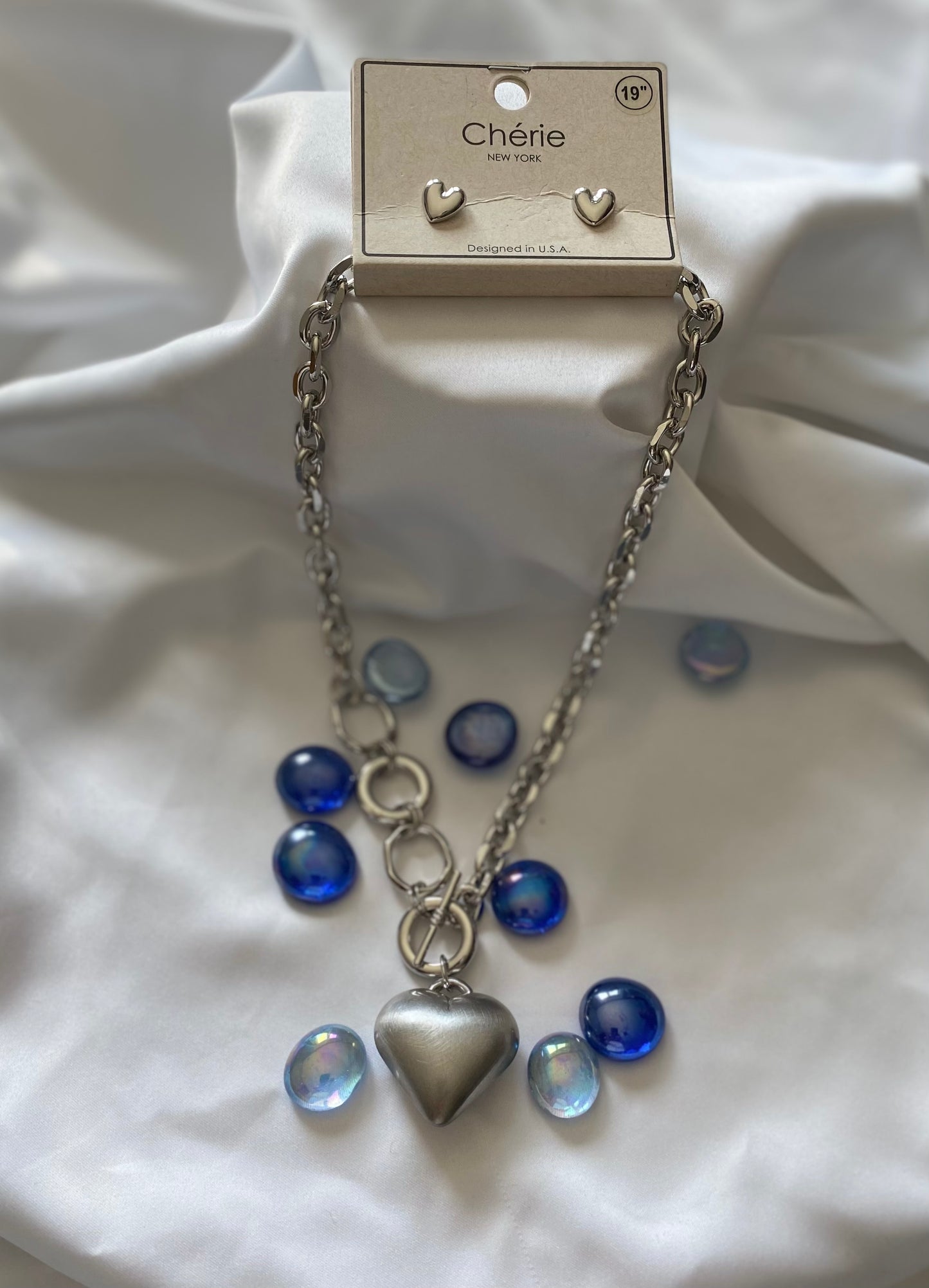 Lock Up My Heart Necklace and Earring Set