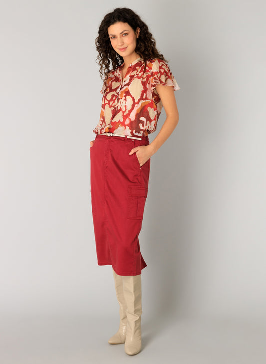 Rho Short Sleeve Button Up Blouse