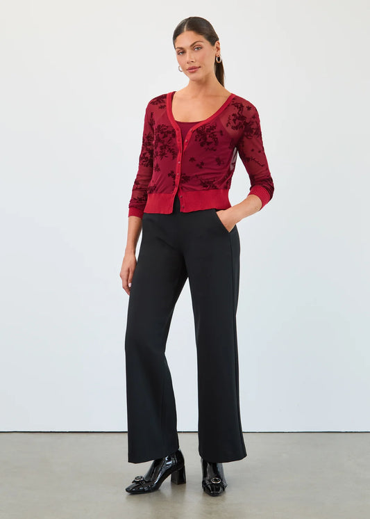 Two Piece Mesh Cardigan Set