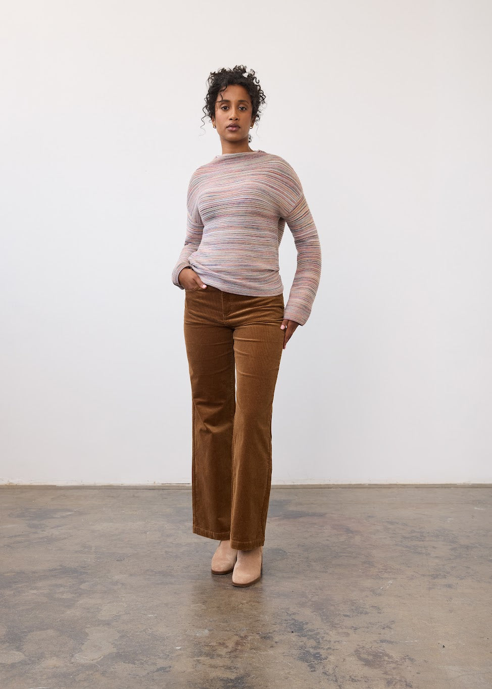 Boat Neck Long Sleeve Sweater