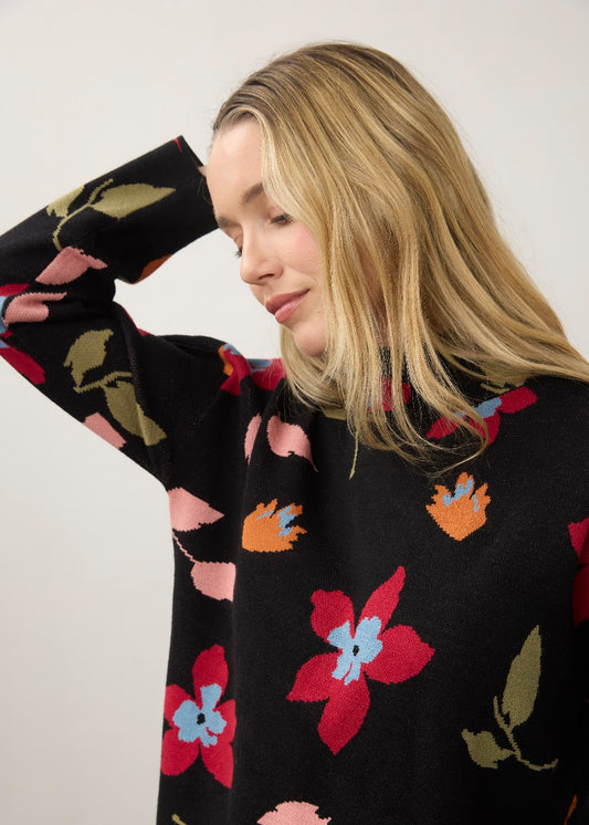 Mock Neck Loose Fit Sweater