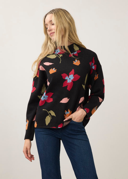 Mock Neck Loose Fit Sweater