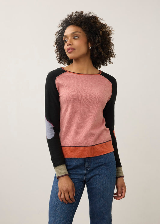 Long Sleeve Boat Neck Sweater