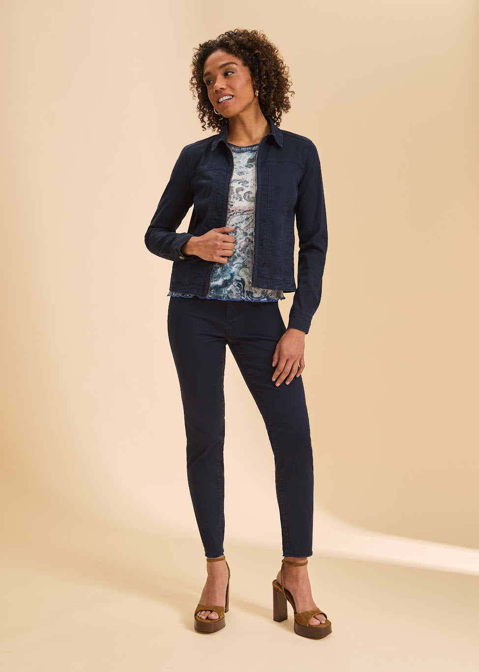 Zip Front Jean Jacket