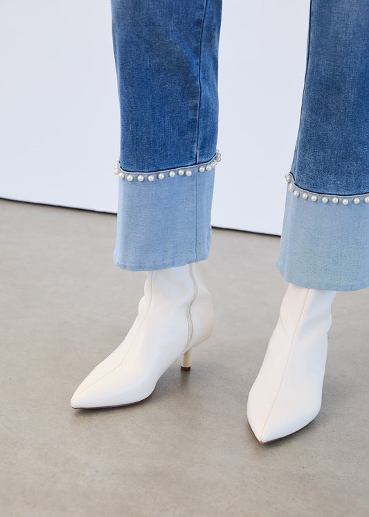 Pull On Straight Ankle Denim