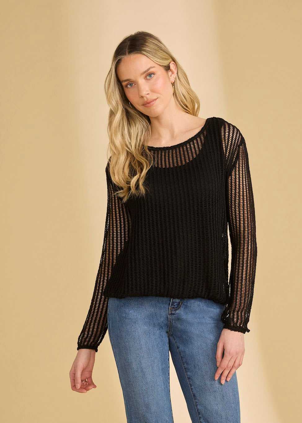 Long Sleeve Bubble Top With Attached Tank