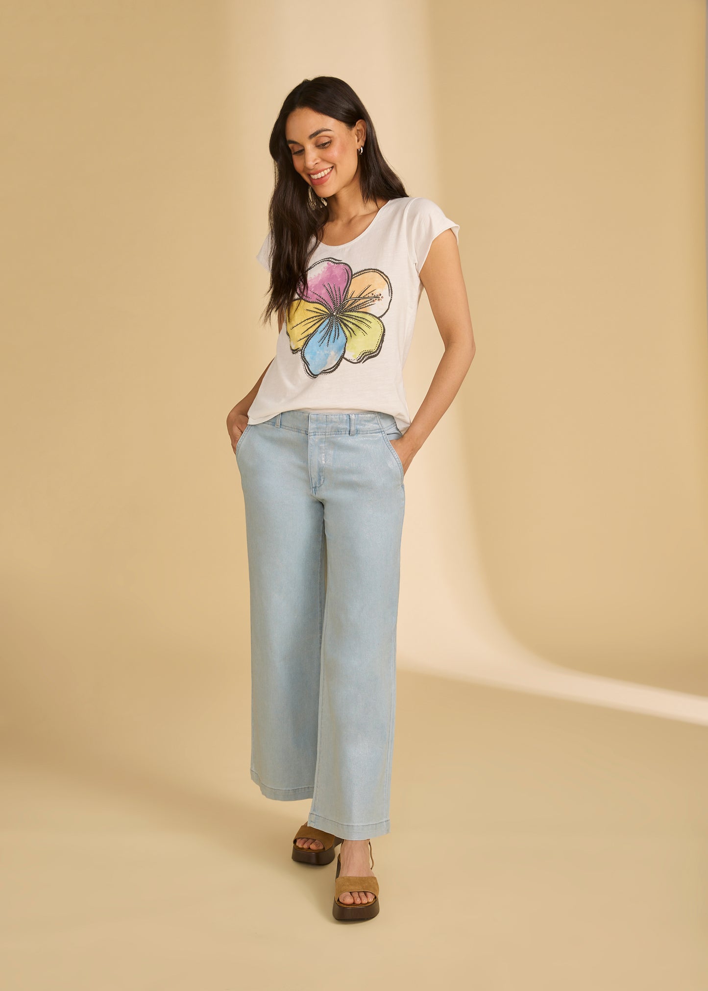 Short Sleeve Embellished Top