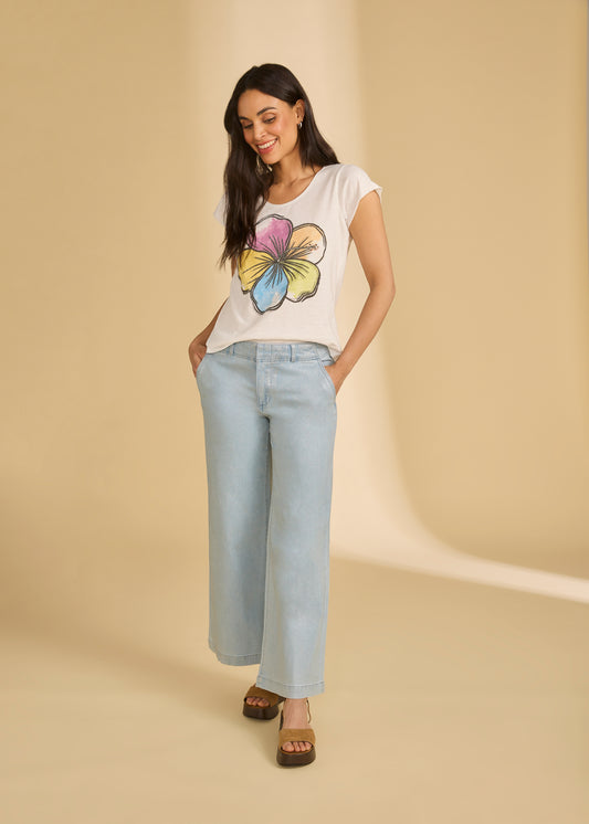 Short Sleeve Embellished Top