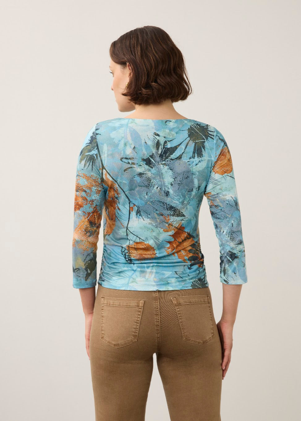 Boat Neck 3/4 Sleeve Top