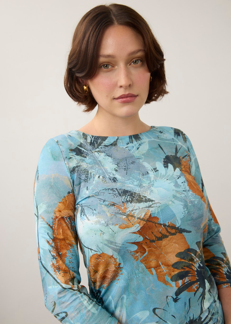 Boat Neck 3/4 Sleeve Top