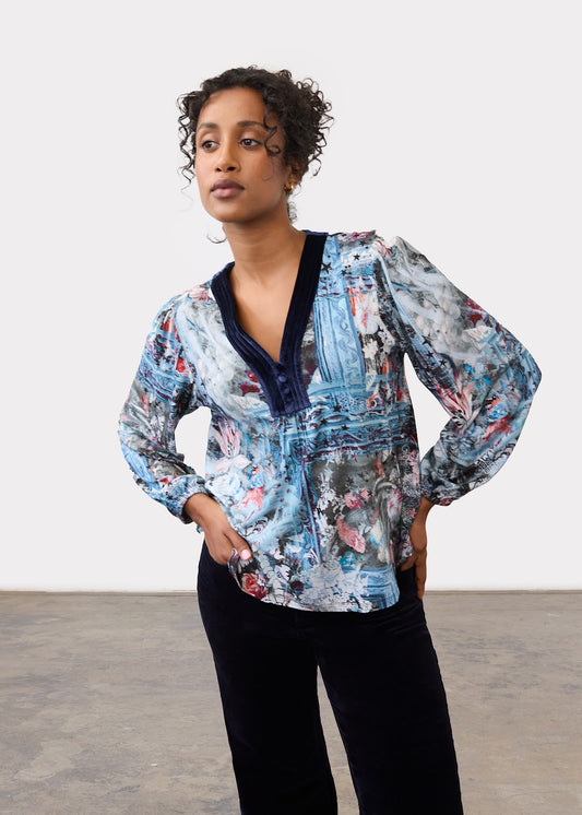 Long Sleeve V-Neck Top