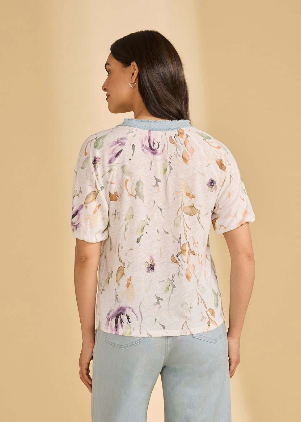 Elbow Sleeve Embellished Top