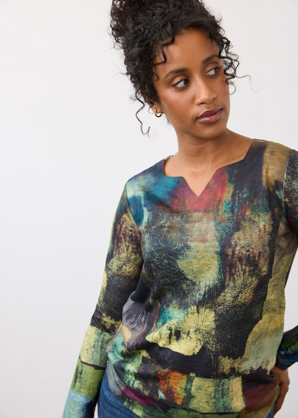 Notch Neck Top