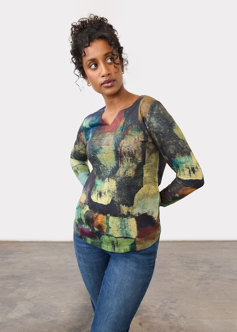 Notch Neck Top