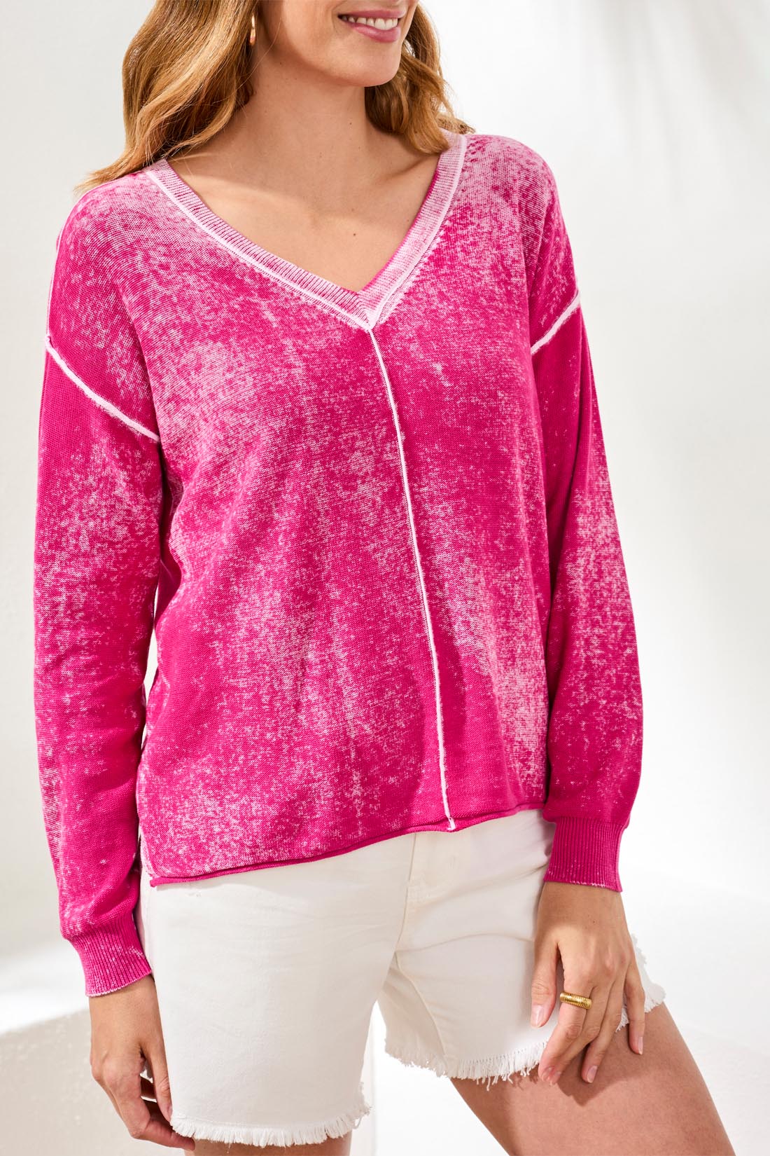 Light Weight Ctton V-Neck Sweater