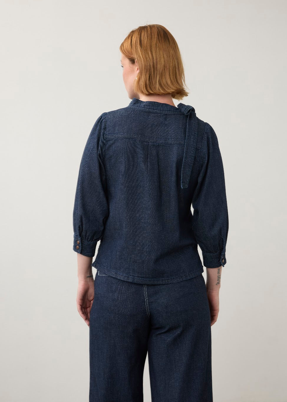 Bow Neck Popover Top