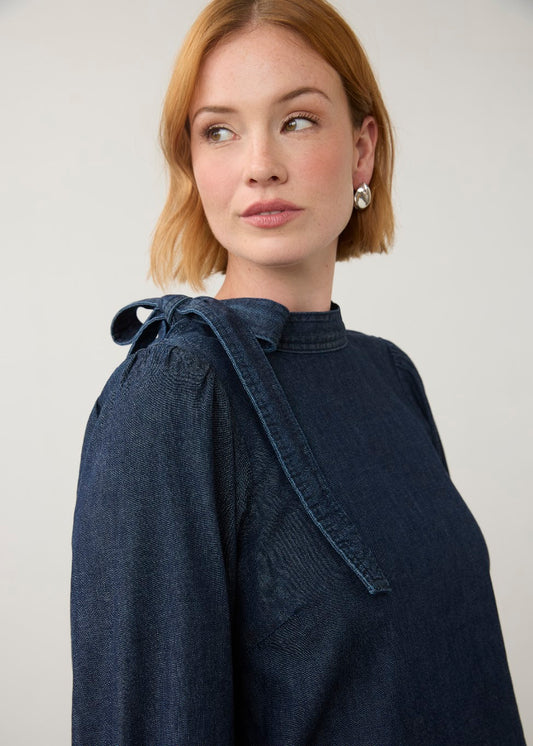 Bow Neck Popover Top