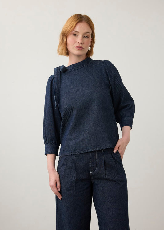 Bow Neck Popover Top