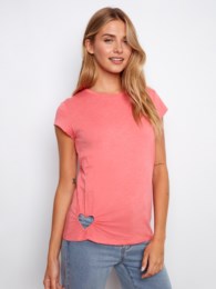 Orgnic Cotton T-Shirt With Heart Cut Out Detail