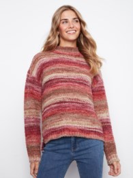 Mock Neck Long SleeveDrop Shoulder Sweater