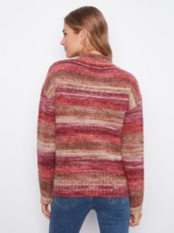Mock Neck Long SleeveDrop Shoulder Sweater