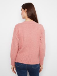 Long Sleeve Drop Shoulder V Neck