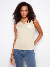 Sleeveless V-Neck Sweater Cami