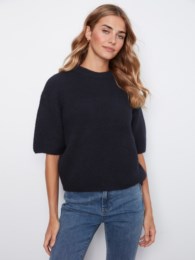 Elbow Sleeve Ballon Shape Sweater