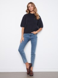 Elbow Sleeve Ballon Shape Sweater