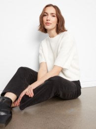 Elbow Sleeve Ballon Shape Sweater