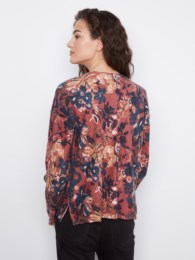 Long Sleeve Drop Shoulder V-Neck Reversible Sweater