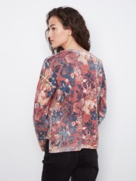 Long Sleeve Drop Shoulder V-Neck Reversible Sweater