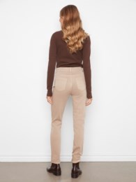 Cuffed Hem Slim 5 Pocket Coloured Twill Pants