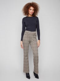Flare Plaid Pants