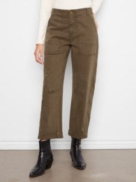 Smooth Twill Barrel Leg Pant
