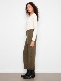 Smooth Twill Barrel Leg Pant