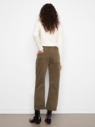 Smooth Twill Barrel Leg Pant