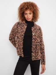 Eyelash Yarn Jacquard Jacket