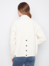 Eyelash Yarn Denim Style Jacket