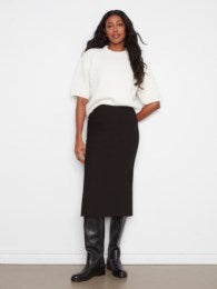 Gusty Crepe Skirt With Front Patch Pocket